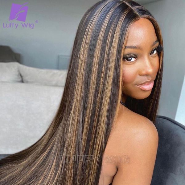 highlight wig colored human hair wigs 13x6 straight lace front pre plucked luffywig, Black;brown
highlight wig colored human hair wigs 13x6 straight lace front pre plucked luffywig, Black;brown