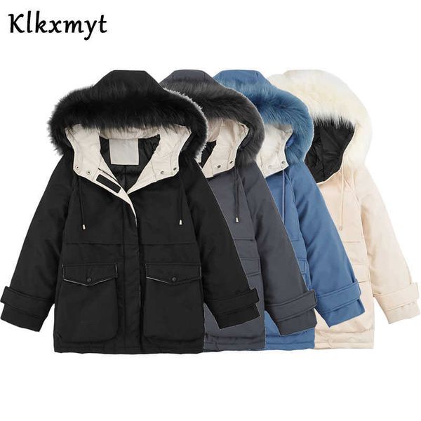 klkxmyt za parka women winter jacket fashion fur collar thick warm parkas coat zipper pockets female chic outerwear 210527, Black
klkxmyt za parka women winter jacket fashion fur collar thick warm parkas coat zipper pockets female chic outerwear 210527, Black