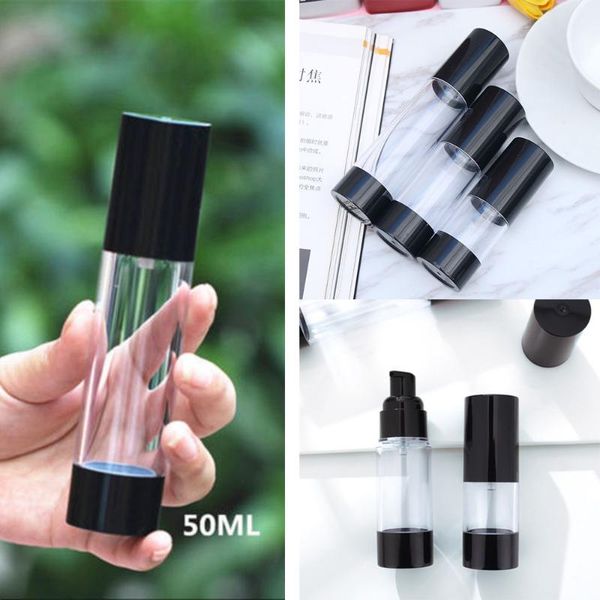 storage bottles & jars portable airless bottle cosmetic treatment pump travel empty black cap
storage bottles & jars portable airless bottle cosmetic treatment pump travel empty black cap