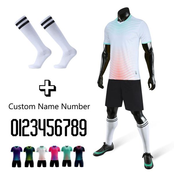 gym clothing football training uniform suits mens boys jerseys soccer futbol shirt sets children clubs team child sport clothes, White;black
gym clothing football training uniform suits mens boys jerseys soccer futbol shirt sets children clubs team child sport clothes, White;black