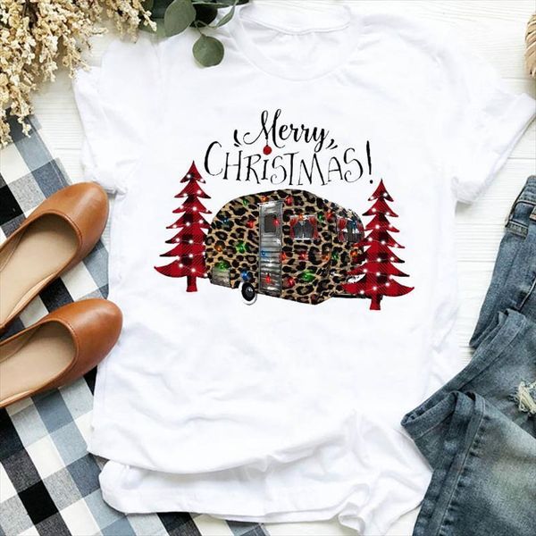 and women lady leopard truck mens tree merry christmas print short sleeve o neck loose summer tee, White;black
and women lady leopard truck mens tree merry christmas print short sleeve o neck loose summer tee, White;black