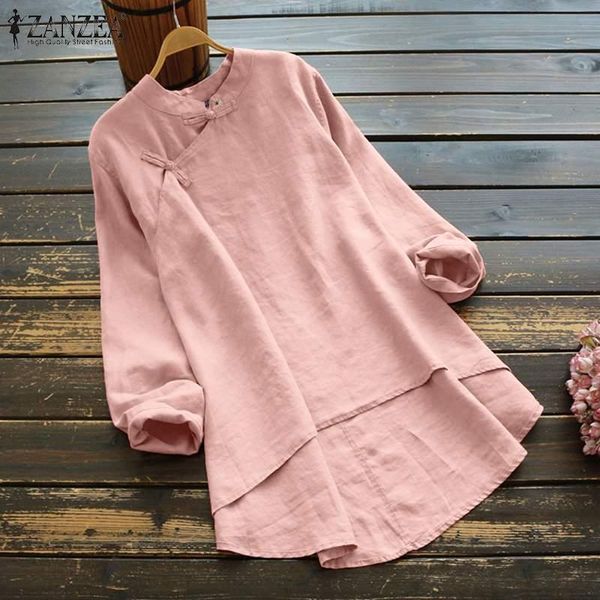 women's blouses & shirts spring vintage long sleeve blouse 2021 zanzea women asymmetrical casual solid cotton shirt femme loose blusas, White
women's blouses & shirts spring vintage long sleeve blouse 2021 zanzea women asymmetrical casual solid cotton shirt femme loose blusas, White