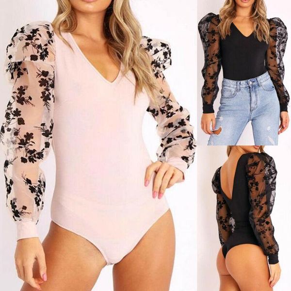 women's jumpsuits & rompers women mesh sheer puff sleeve bodysuit bodycon jumpsuit romper floral v-neck long bodysuits leotard, Black;white
women's jumpsuits & rompers women mesh sheer puff sleeve bodysuit bodycon jumpsuit romper floral v-neck long bodysuits leotard, Black;white