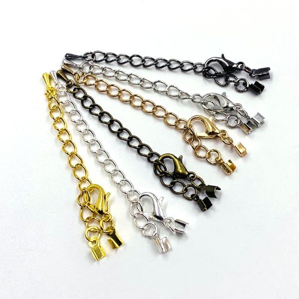 link, chain 10pcs/lot diy bracelet cord clips extender tail chains with lobster clasp jewelry making water drops charms extension, Black
link, chain 10pcs/lot diy bracelet cord clips extender tail chains with lobster clasp jewelry making water drops charms extension, Black