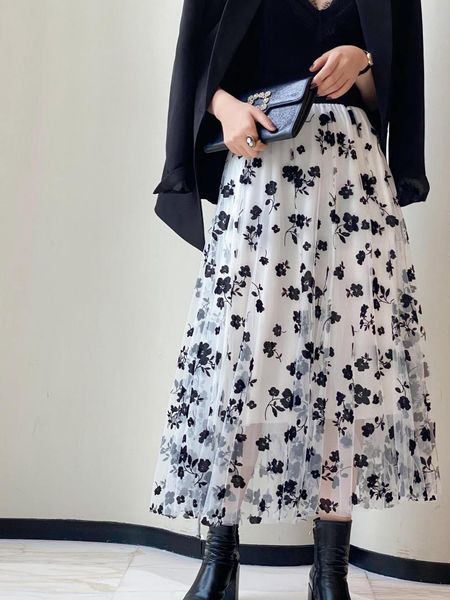 fashion women skirt floral print casual loose autumn long style high waist female streetwear skirts, Black
fashion women skirt floral print casual loose autumn long style high waist female streetwear skirts, Black
