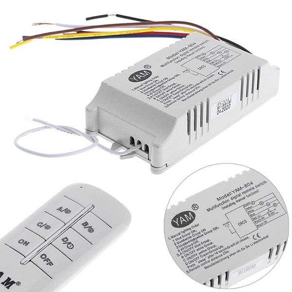 smart home control 220v 1/2/3/4 ways wireless on/off lamp remote switch receiver transmitter
smart home control 220v 1/2/3/4 ways wireless on/off lamp remote switch receiver transmitter