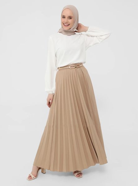 

Faldas Arabes Muslim Long Skirt Women Bottoms Pleated Skirts Womens Islamic Faldas Largas Mujer Jupe Longue Femme Musulmane