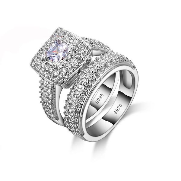 cluster rings korean trend cz crystal bijoux jewelry luxury 925 sterling silver wedding engagement sets lady ring for party, Golden;silver
cluster rings korean trend cz crystal bijoux jewelry luxury 925 sterling silver wedding engagement sets lady ring for party, Golden;silver