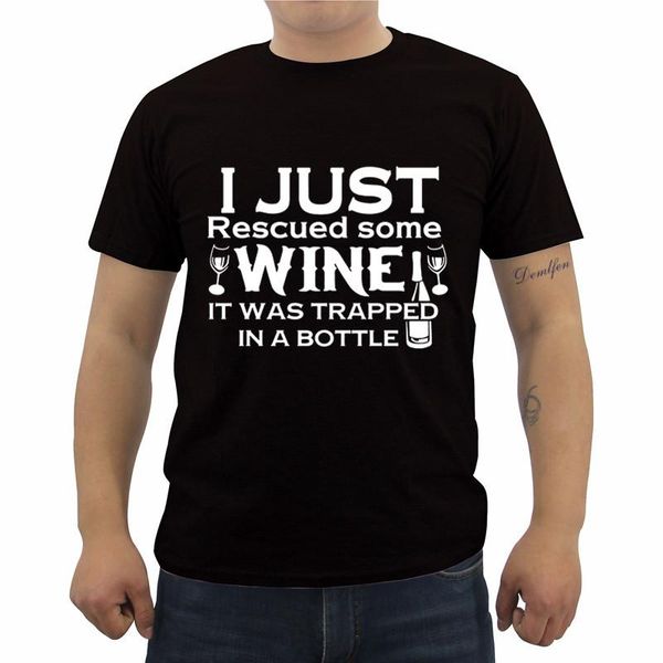 summer fashion casual men o-neck t shirt i just rescued some wine trapped in bottle funny male cotton tees men's t-shirts, White;black
summer fashion casual men o-neck t shirt i just rescued some wine trapped in bottle funny male cotton tees men's t-shirts, White;black