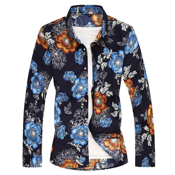 flower print shirt men long sleeve hawaii colorful pattern brand casual cotton button loose shirt men dress floral camisas 210524, White;black
flower print shirt men long sleeve hawaii colorful pattern brand casual cotton button loose shirt men dress floral camisas 210524, White;black