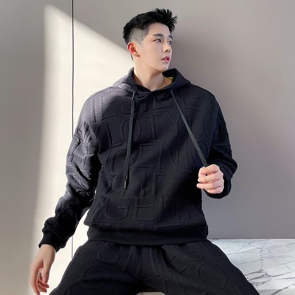 men's hoodies & sweatshirts men sports sets letter pullover hoodie pant tracksuits man jogger streetwear loose casual hooded sweatshirt, Black
men's hoodies & sweatshirts men sports sets letter pullover hoodie pant tracksuits man jogger streetwear loose casual hooded sweatshirt, Black