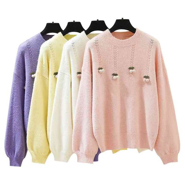 casual hairball women sweater autumn winter lantern sleeve knitted oversize female streetwear ladies pullover 210601, White;black
casual hairball women sweater autumn winter lantern sleeve knitted oversize female streetwear ladies pullover 210601, White;black