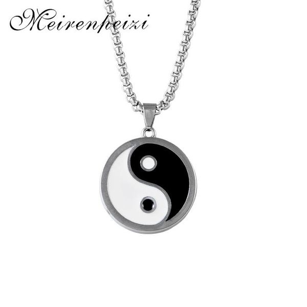 stainless steel jewelry wholesale tai chi gossip men's necklace retro classical folk style pendant necklaces, Silver
stainless steel jewelry wholesale tai chi gossip men's necklace retro classical folk style pendant necklaces, Silver