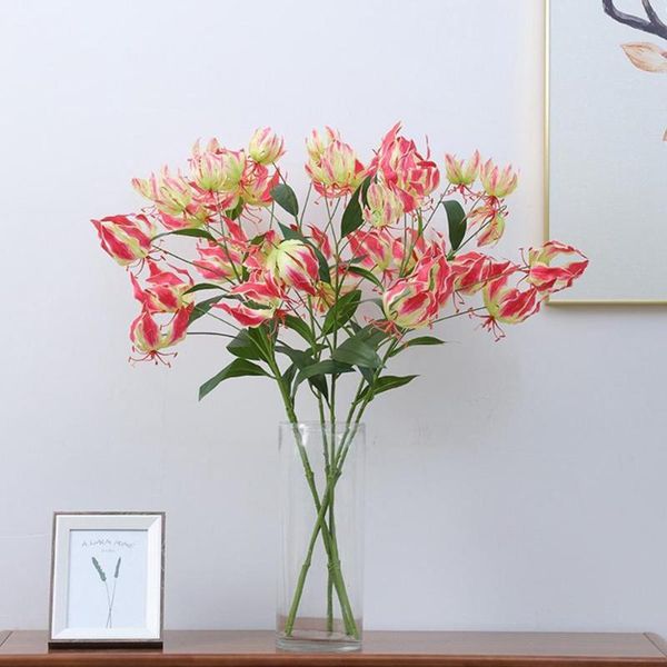 decorative flowers & wreaths 6 heads diy christmas home decoration wedding party branch flame lilies fake artificial plant
decorative flowers & wreaths 6 heads diy christmas home decoration wedding party branch flame lilies fake artificial plant