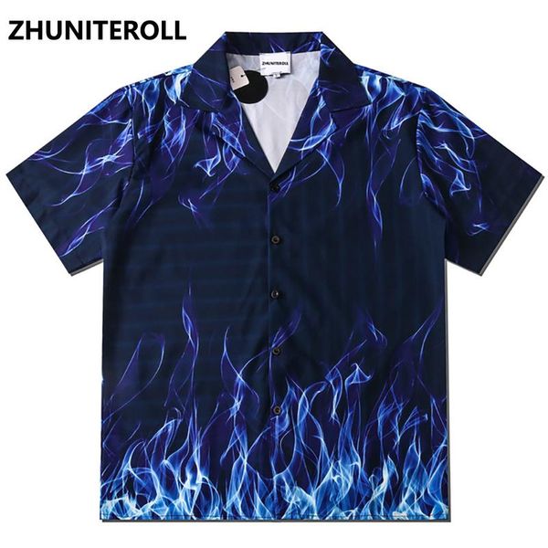 men's casual shirts 2021 blue flame print men streetwear hip hop mens hawaiian shirt harajuku summer beach hawaii short sleeve, White;black
men's casual shirts 2021 blue flame print men streetwear hip hop mens hawaiian shirt harajuku summer beach hawaii short sleeve, White;black
