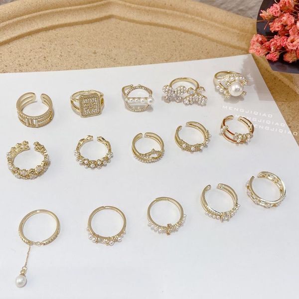 cluster rings mengjiqiao fashion delicate zircon butterfly adjustable for women girls elegant pearl flower finger knuckle ring jewelry, Golden;silver
cluster rings mengjiqiao fashion delicate zircon butterfly adjustable for women girls elegant pearl flower finger knuckle ring jewelry, Golden;silver