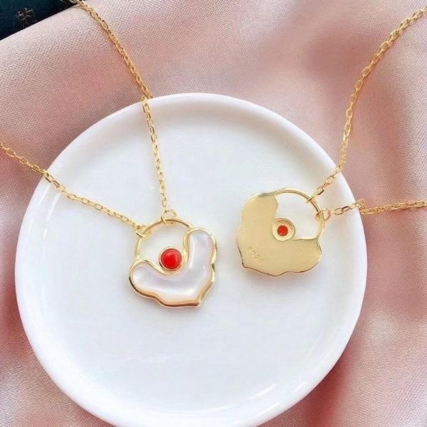 cunshang natural fritillaria xiangyun necklace, coral three-layer thick gold plating color retention lasting, sterling s pendant necklaces, Silver
cunshang natural fritillaria xiangyun necklace, coral three-layer thick gold plating color retention lasting, sterling s pendant necklaces, Silver