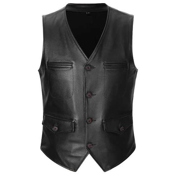 men's vests 2021 arrival for men slim fit mens cowhide vest male waistcoat casual business genuine leather sleeveless jacket, Black;white
men's vests 2021 arrival for men slim fit mens cowhide vest male waistcoat casual business genuine leather sleeveless jacket, Black;white