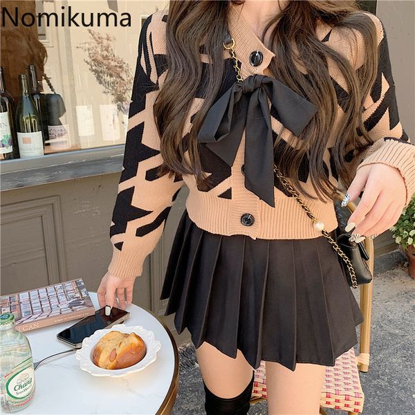 nomikuma korean style two piece set women bow knot long sleeve cardigan high waist pleated skirts vintage fashion outfits 210514, White
nomikuma korean style two piece set women bow knot long sleeve cardigan high waist pleated skirts vintage fashion outfits 210514, White