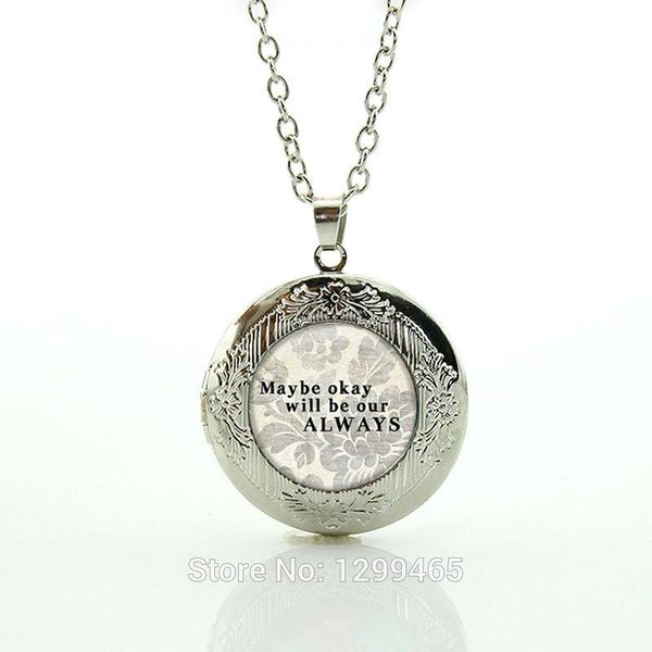 maybe okay will be our book quote charm -the fault in stars necklace-john green necklace locket pendant n653 necklaces, Silver
maybe okay will be our book quote charm -the fault in stars necklace-john green necklace locket pendant n653 necklaces, Silver