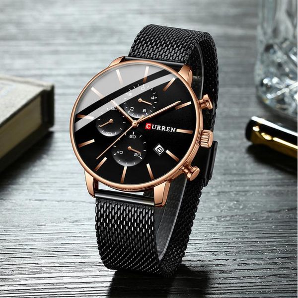 wristwatches curren watches for mens luxury business quartz chronograph with stainless steel mesh band clock male, Slivery;brown
wristwatches curren watches for mens luxury business quartz chronograph with stainless steel mesh band clock male, Slivery;brown