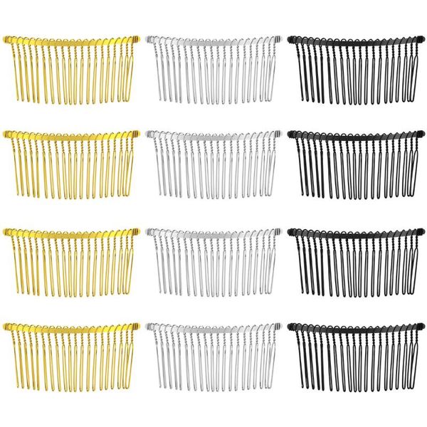 hair brushes frcolor 12pcs 20 teeth clip combs fancy diy metal wire side (golden, white gold, black), Silver
hair brushes frcolor 12pcs 20 teeth clip combs fancy diy metal wire side (golden, white gold, black), Silver