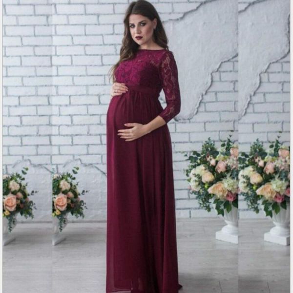 maternity dresses long-sleeved lace stitching loose trailing dress long plus size black red pregnant women, White
maternity dresses long-sleeved lace stitching loose trailing dress long plus size black red pregnant women, White