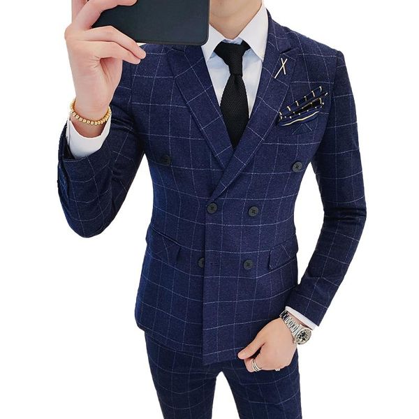 men's suits & blazers ( jacket + vest pants ) high-end brand mens formal business double-breasted plaid suit 3 pcs sets groom wedding d, White;black
men's suits & blazers ( jacket + vest pants ) high-end brand mens formal business double-breasted plaid suit 3 pcs sets groom wedding d, White;black