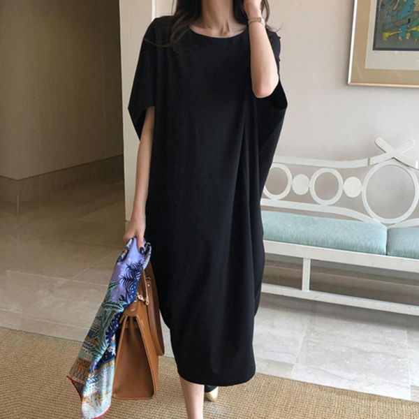 casual dresses black korean style dress loose waist round neck bat sleeve 2021 summer simple linen minimalist, Black;gray
casual dresses black korean style dress loose waist round neck bat sleeve 2021 summer simple linen minimalist, Black;gray