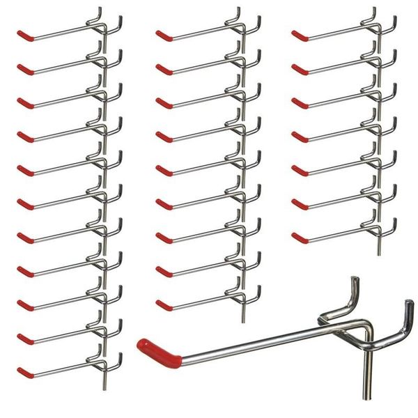 25pcs 100mm pegboard hooks slat wall retail display shop peg hang fits home hanger chrome metal 1-1.5kg loading & rails
25pcs 100mm pegboard hooks slat wall retail display shop peg hang fits home hanger chrome metal 1-1.5kg loading & rails