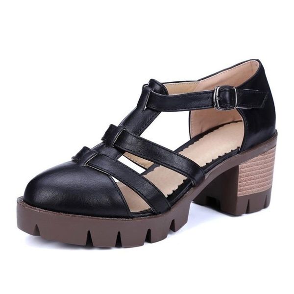 sandals summer style hollow retro thick heel mid-heel female korean version student t-buckle strap, Black
sandals summer style hollow retro thick heel mid-heel female korean version student t-buckle strap, Black