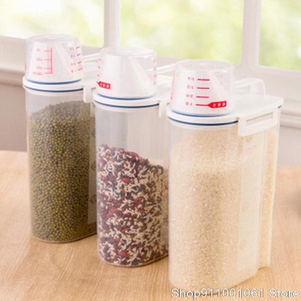 storage bottles & jars cereal dispenser box kitchen grain rice flour container sealed tank plastic metering barrel transparent measure
storage bottles & jars cereal dispenser box kitchen grain rice flour container sealed tank plastic metering barrel transparent measure