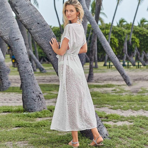 women's blouses & shirts jacquard weave bikini cover-ups tunic long kimono cardigan women beach wear swim suit cover up same size open, White
women's blouses & shirts jacquard weave bikini cover-ups tunic long kimono cardigan women beach wear swim suit cover up same size open, White