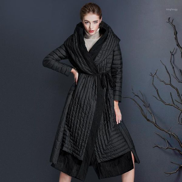 women's down & parkas 2021 brand 90% white duck lightweight jacket women fashion x-long cover knee hooded warm winter coats, Black
women's down & parkas 2021 brand 90% white duck lightweight jacket women fashion x-long cover knee hooded warm winter coats, Black