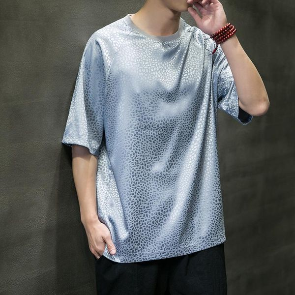men's t-shirts 2021 summer style chinese ice silk leopard print plus size short-sleeved t-shirt japanese casual round neck fashion, White;black
men's t-shirts 2021 summer style chinese ice silk leopard print plus size short-sleeved t-shirt japanese casual round neck fashion, White;black