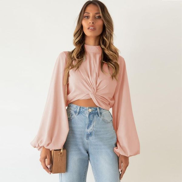 women's blouses & shirts short crop elegant solid puff sleeve woven blouse autumn streetwear, White
women's blouses & shirts short crop elegant solid puff sleeve woven blouse autumn streetwear, White
