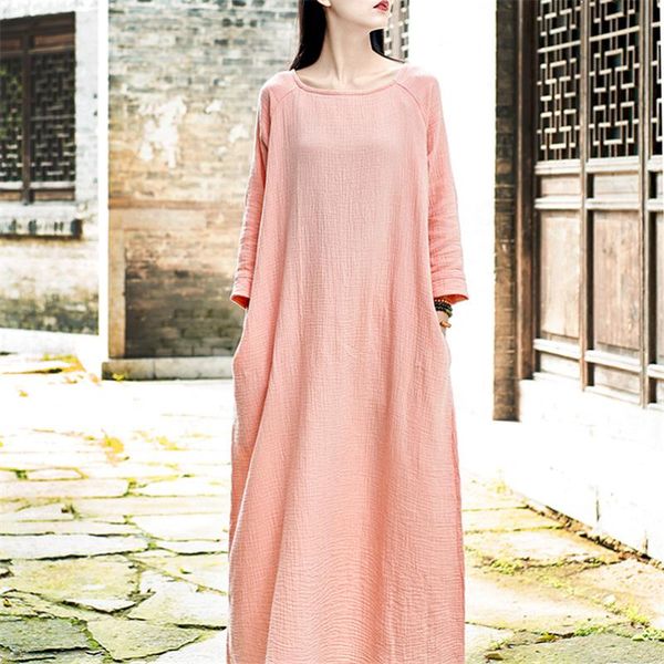 casual dresses women vintage elegant long dress autumn full sleeve o-neck loose party lady 2021 maxi, Black;gray
casual dresses women vintage elegant long dress autumn full sleeve o-neck loose party lady 2021 maxi, Black;gray