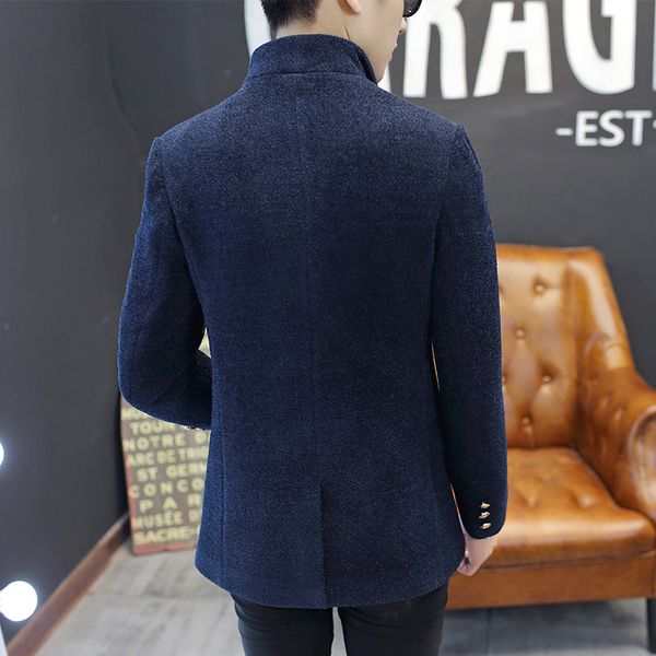men's wool & blends winter fashion solid color single-breasted coat male casual slim fit long woolen cloth standard s-3xl cpit, Black
men's wool & blends winter fashion solid color single-breasted coat male casual slim fit long woolen cloth standard s-3xl cpit, Black