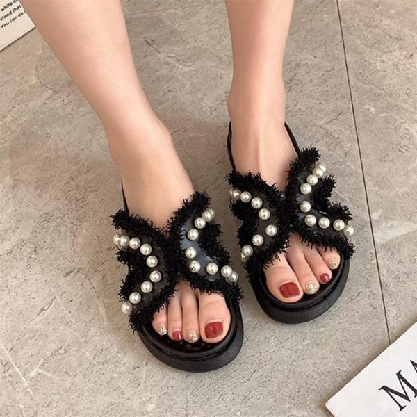sandals summer women pearl decoration flat shoes ladies beach slipper outdoor fashion student home casual slippers, Black
sandals summer women pearl decoration flat shoes ladies beach slipper outdoor fashion student home casual slippers, Black