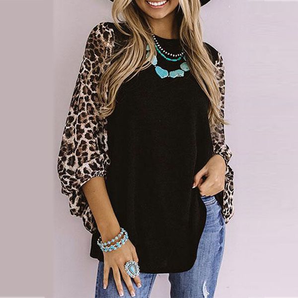 women's leopard print loose long sved sweater, saddle drs, autumn, 2020, White;black
women's leopard print loose long sved sweater, saddle drs, autumn, 2020, White;black