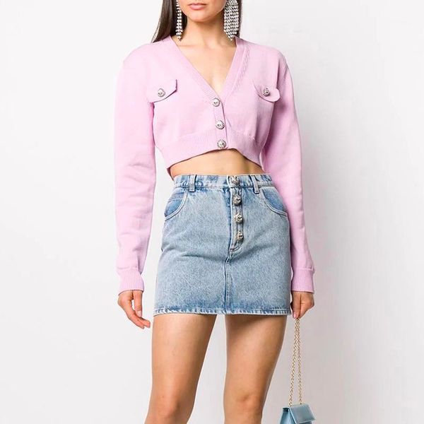 women's knits & tees women long sleeve crop short cardigan 2021 v neck single breasted knitted cropped summer sweater1, White
women's knits & tees women long sleeve crop short cardigan 2021 v neck single breasted knitted cropped summer sweater1, White