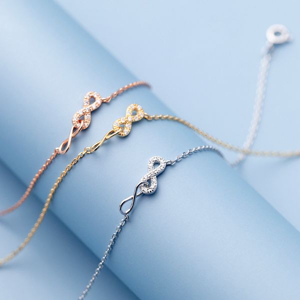 s925 sterling silver unlimited 8-character ring buckle interlocking zircon anklet women's jewelry, Red;blue
s925 sterling silver unlimited 8-character ring buckle interlocking zircon anklet women's jewelry, Red;blue