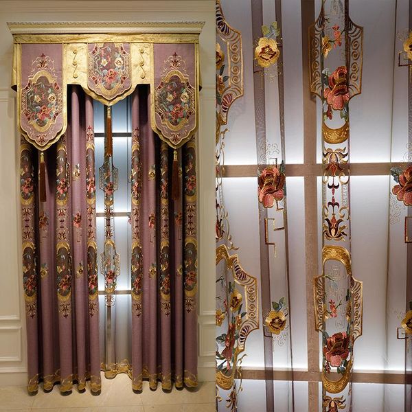 curtain & drapes custom curtains high-grade thick chenille luxury european embroidery purple cloth blackout tulle valance drape
curtain & drapes custom curtains high-grade thick chenille luxury european embroidery purple cloth blackout tulle valance drape