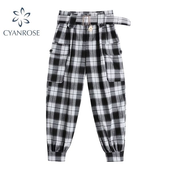 plaid harem pants korean chic high waist belt stylish pocket pencil trousers vintage casual office lady baggy ulzzang 210515, Black;white
plaid harem pants korean chic high waist belt stylish pocket pencil trousers vintage casual office lady baggy ulzzang 210515, Black;white