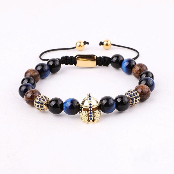 beaded, strands natural stone beads blue cz helmet charm macrame adjustable bracelet men, Black
beaded, strands natural stone beads blue cz helmet charm macrame adjustable bracelet men, Black