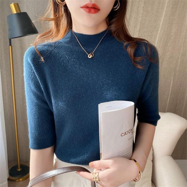 women's sweaters cashmere turtleneck short sleeve knitted pullover tee base wool sweater women jumper, White;black
women's sweaters cashmere turtleneck short sleeve knitted pullover tee base wool sweater women jumper, White;black