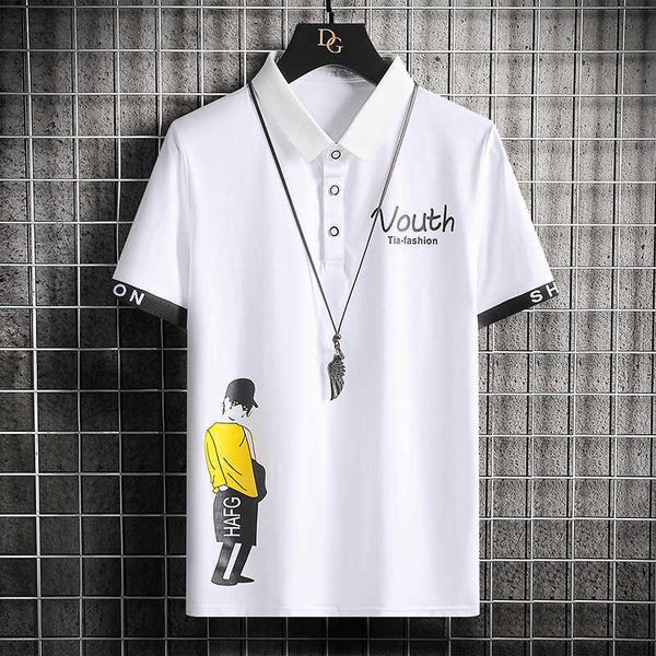 short sleeve 100% cotton casual o-neck t-shirt men summer fashion slim fit print tee shirt drop 210629, White;black
short sleeve 100% cotton casual o-neck t-shirt men summer fashion slim fit print tee shirt drop 210629, White;black