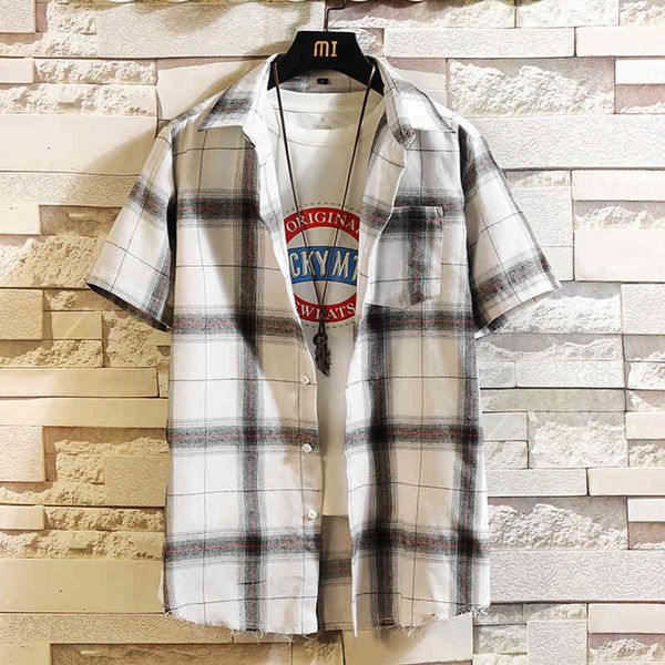 men's casual shirts men short sleeve paid streetwear dress clothing ejca, White;black
men's casual shirts men short sleeve paid streetwear dress clothing ejca, White;black