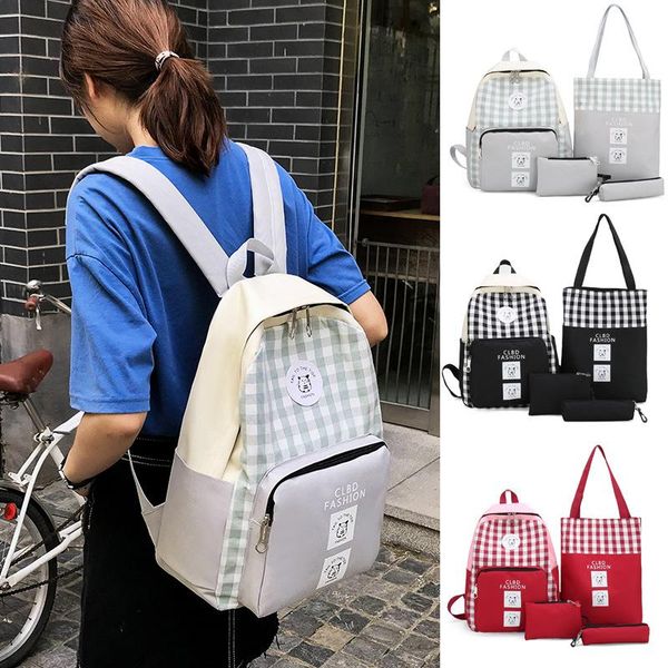 backpack fashion children school bags 4pcs/set girls lattice kids shoulder pencil case
backpack fashion children school bags 4pcs/set girls lattice kids shoulder pencil case