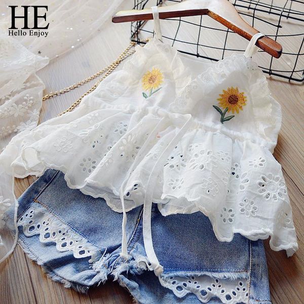 hello enjoy summer casual girl clothing sets princess sleeve +lace stitching denim shorts children baby kids clothes suit, White
hello enjoy summer casual girl clothing sets princess sleeve +lace stitching denim shorts children baby kids clothes suit, White